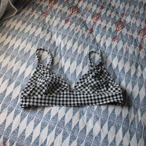 Old Navy B&W gingham bikini top XL
